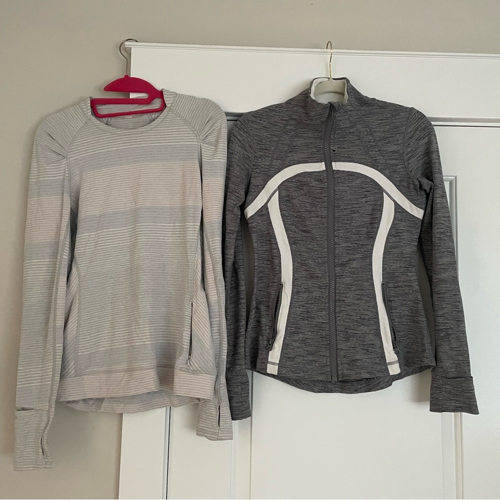 2 lululemon athletic items / 1 define jacket and 1 pullover
